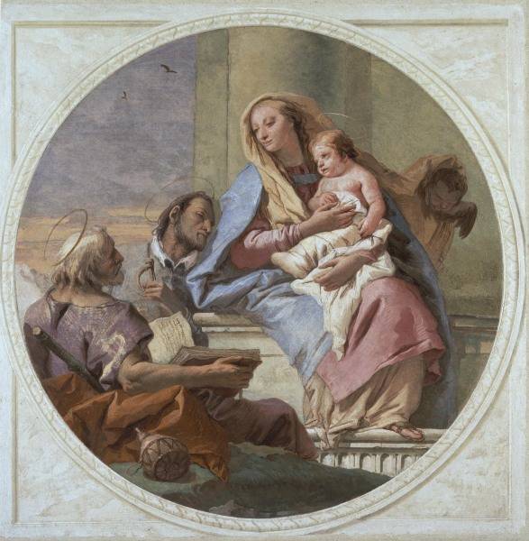 Vierge a l''Enfant / Saints / Tiepolo à Giovanni Domenico Tiepolo