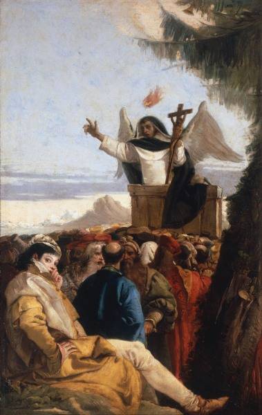 G.D.Tiepolo / Vinzenz Ferrer / Peinture à Giovanni Domenico Tiepolo