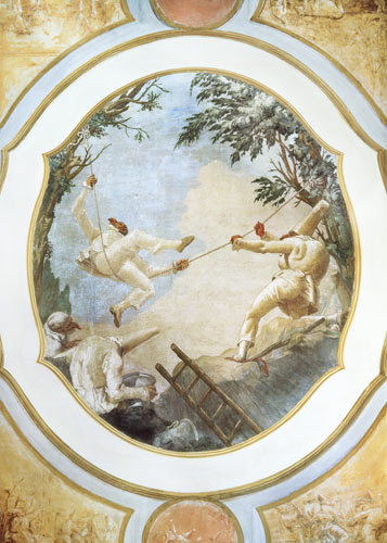 Pulcinella on a Swing à Giovanni Domenico Tiepolo