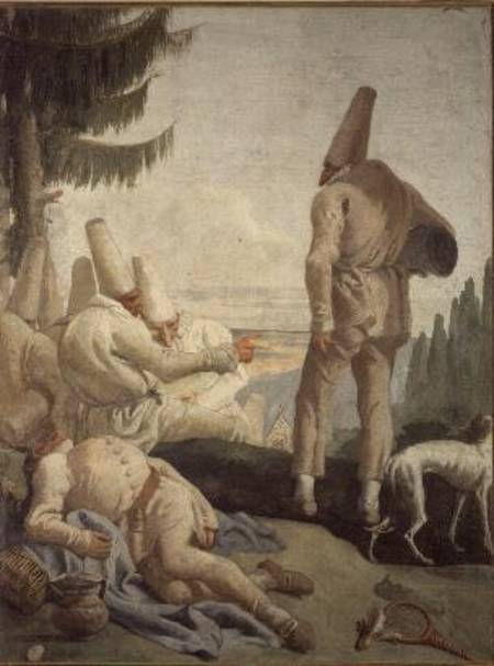 Pulcinella on Holiday à Giovanni Domenico Tiepolo