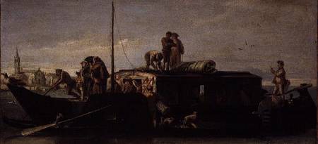 Venetian Post Barge à Giovanni Domenico Tiepolo