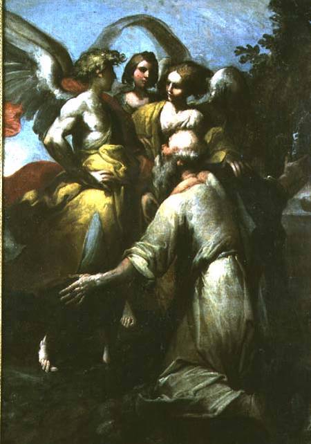 Abraham and the Three Angels à Giovanni Donducci