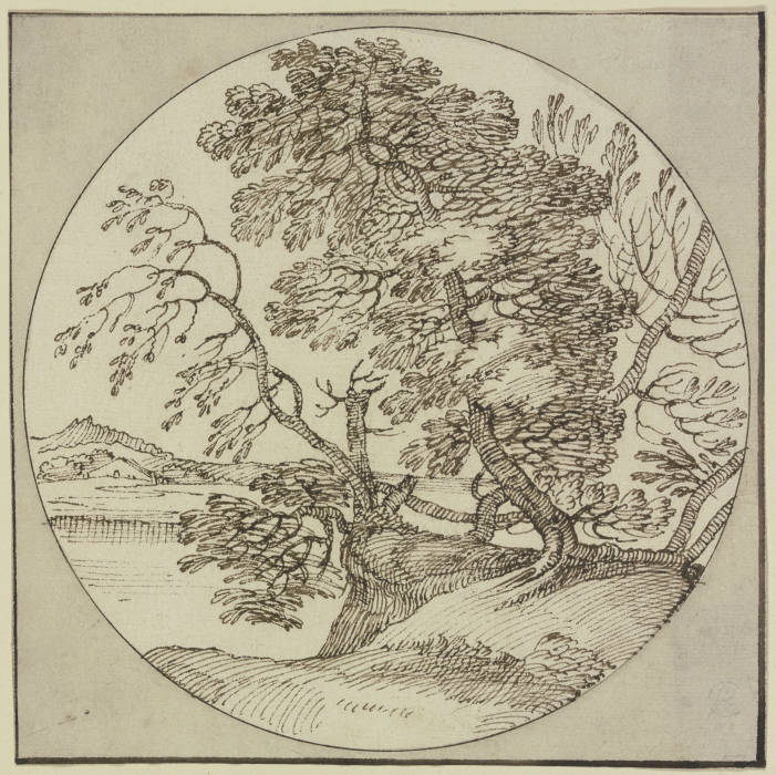Tree section by the water à Giovanni Francesco Grimaldi