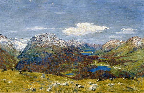 Vue du Muottas Muragl'sur le Oberengadin à Giovanni Giacometti