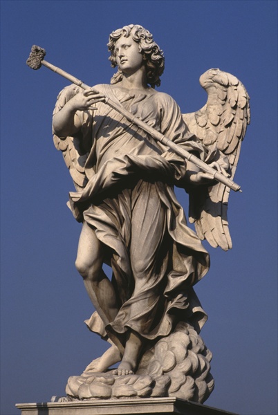 Statue of an angel holding a Passion instrument (colour photo)  à Giovanni Lorenzo Bernini