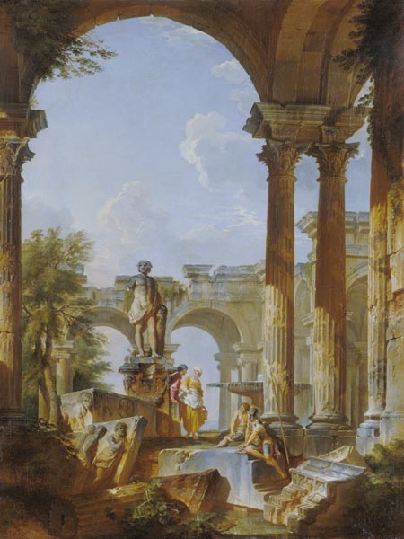 G.P.Pannini, Ideal view with ruins à Giovanni Paolo Pannini