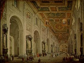 vue à l'intérieur de l'église San Giovanni à Laterano à Rome. à Giovanni Paolo Pannini