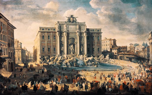 The Trevi Fountain in Rome à Giovanni Paolo Pannini