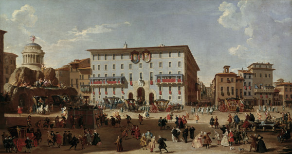 Rome / Piazza di Spagna / Painting à Giovanni Paolo Pannini