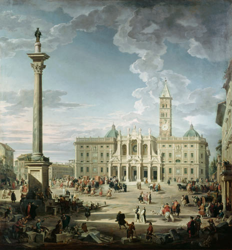 The Piazza Santa Maria Maggiore à Giovanni Paolo Pannini