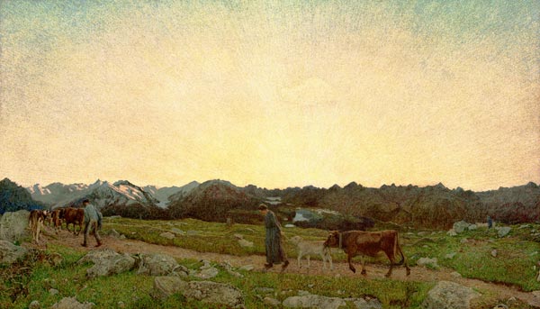 G.Segantini,Natur (Alpen-Triptychon) à Giovanni Segantini