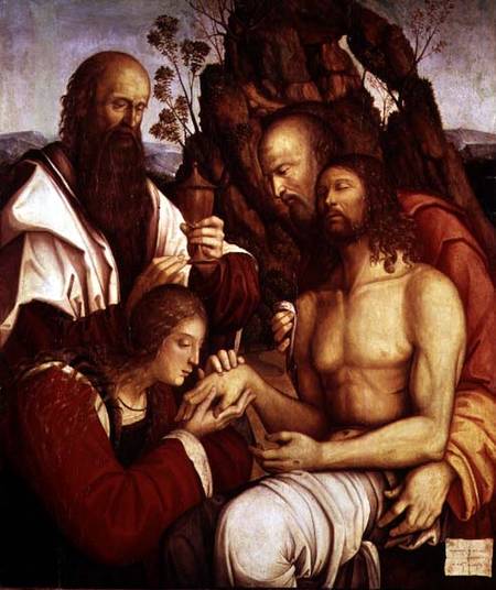 The Lamentation Over the Dead Christ (panel) à Girolamo Marchesi da Cotignola