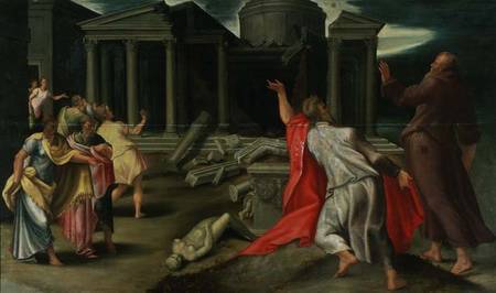 Scene from the life of St. John the Evangelist à Girolamo Mazzola Bedoli