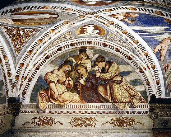 Bezel depicting a concert quartet of recorder players à Girolamo Romanino