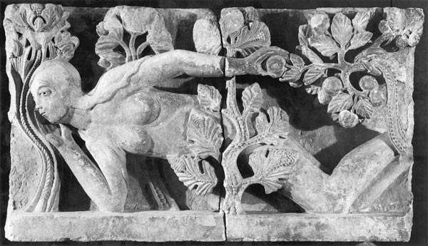 Eve, fragment of the lintel from the portal of the Cathedral of St. Lazare à Gislebertus