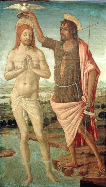 The Baptism of Christ à Giudoccio di Giovanni Cozzarelli
