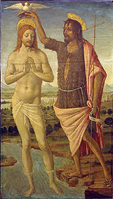 Die Taufe Christi à Giudoccio di Giovanni Cozzarelli