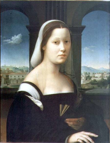 Portrait of a Woman (panel) à Giuliano Bugiardini
