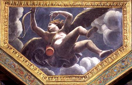 Cupid, ceiling caisson from the Sala di Amore e Psyche à Giulio Romano