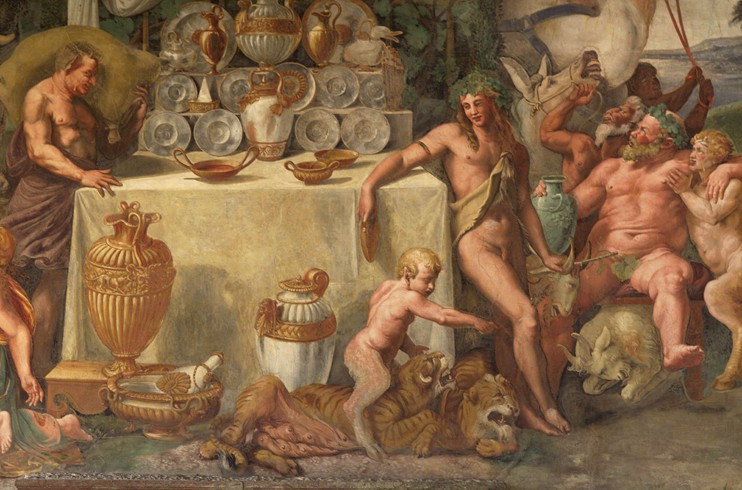 Wedding Feast of Cupid and Psyche, detail à Giulio Romano