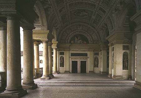 The Loggia di Davide (or D'Onore) interior decorated with frescos of biblical subjects including Kin à Giulio Romano