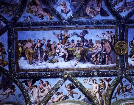 The Marriage of Cupid and Psyche, from the ceiling of the 'Loggia of Cupid and Psyche' à Giulio Romano