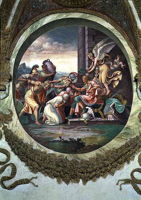 Scene showing that those born under the sign of Aquarius in conjunction with the constellation of Aq à Giulio Romano