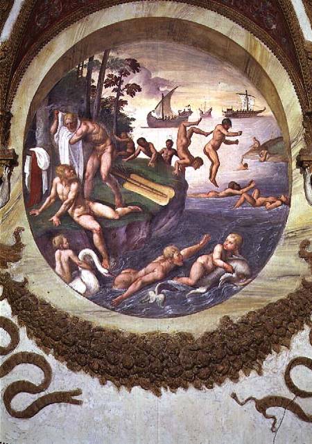Scene showing that those born under the sign of Aries in conjunction with the constellation of the S à Giulio Romano