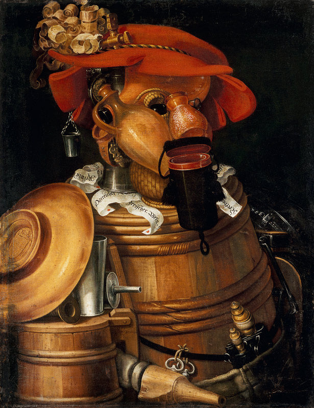 The Waiter: An Anthropomorphic Assembly Of Objects Related To Winemaking à Giuseppe Arcimboldo