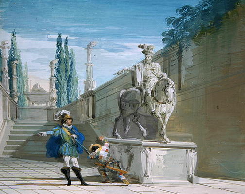 Don Juan, The Challenge (w/c on paper) à Giuseppe Bernardino Bison