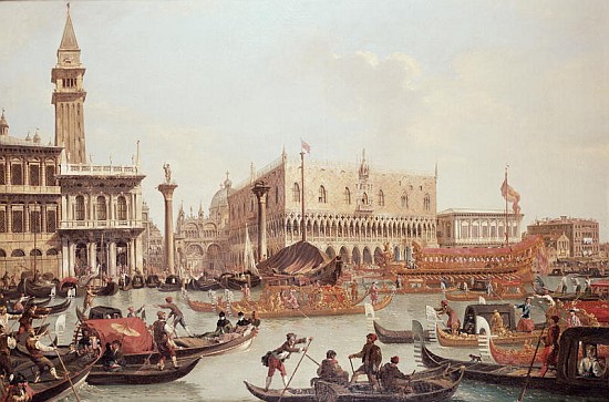View of the Doge''s Palace and the Piazzetta, Venice à Giuseppe Bernardino Bison