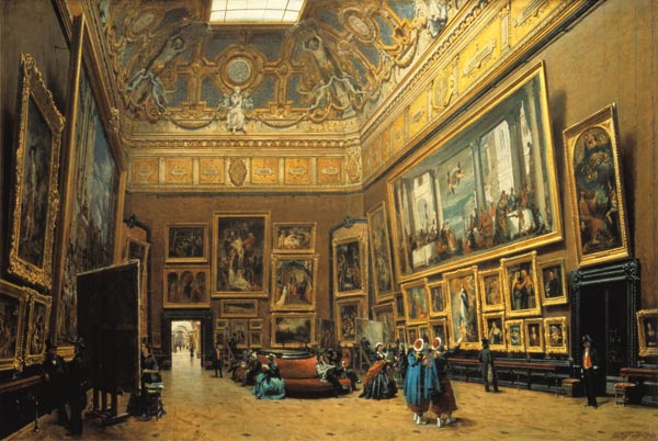 Le Salon Carré au Musée du Louvre à Giuseppe Castiglione