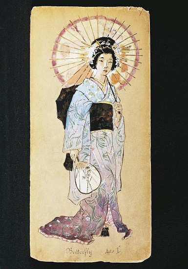 Costume for Butterfly in Act I of Madama Butterfly by Giacomo Puccini à Giuseppe Palanti