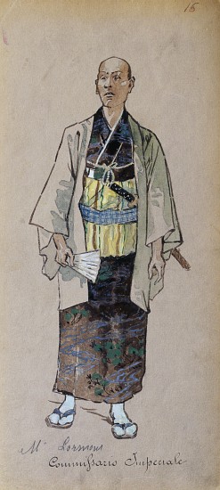 Costume of Imperial commissioner from Madama Butterfly by Giacomo Puccini à Giuseppe Palanti