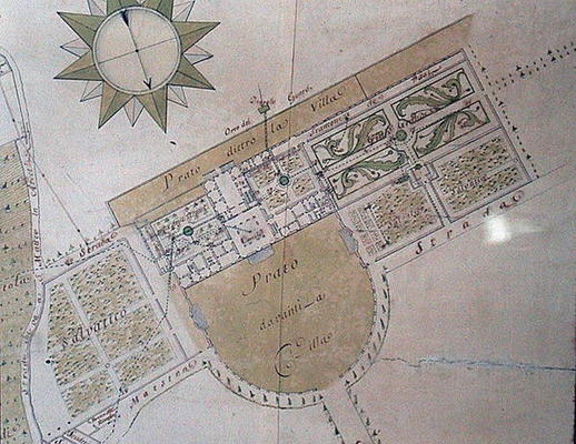 Plan of the Villa del Poggio Imperiale à Giuseppe Ruggieri