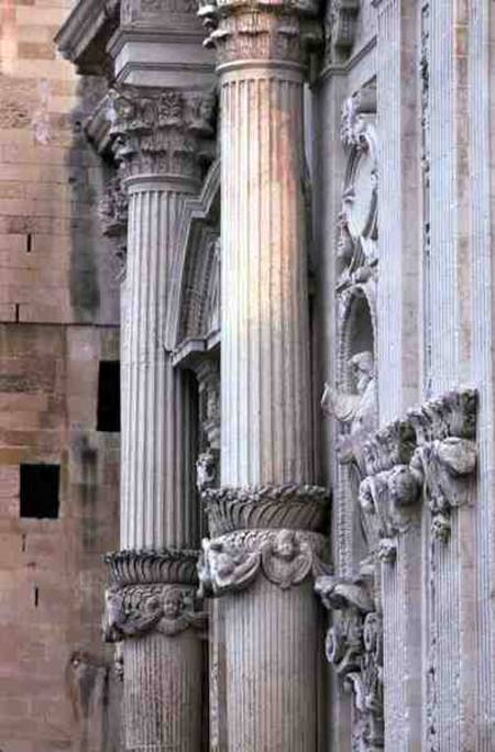 Detail of the Portal Columns from the Duomo à Giuseppe Zimbalo