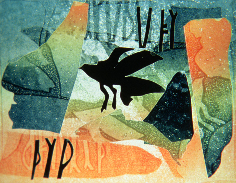 Pictish Raven, 1994 (monotype)  à Gloria  Wallington