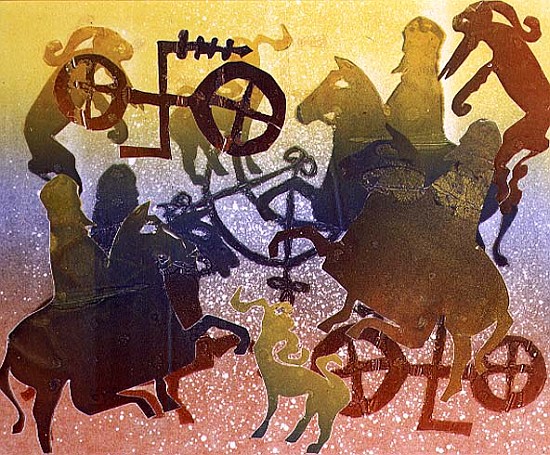 Pictish Hunt (monotype)  à Gloria  Wallington