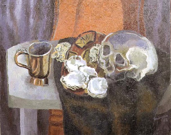 Still Life with a Skull, 1962 (oil on canvas)  à Glyn  Morgan