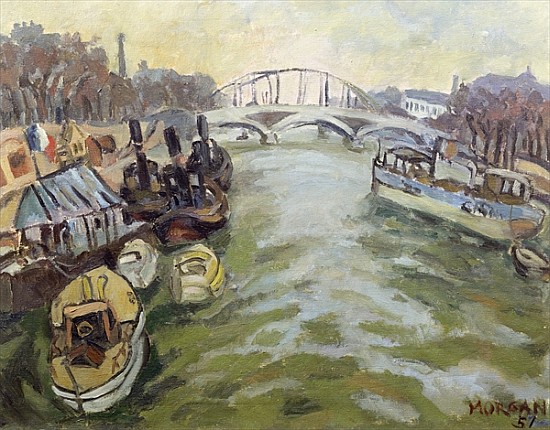 The Seine at Paris, 1951 (oil on canvas)  à Glyn  Morgan