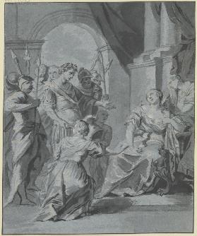 Octavian vor der verzweifelnden Kleopatra