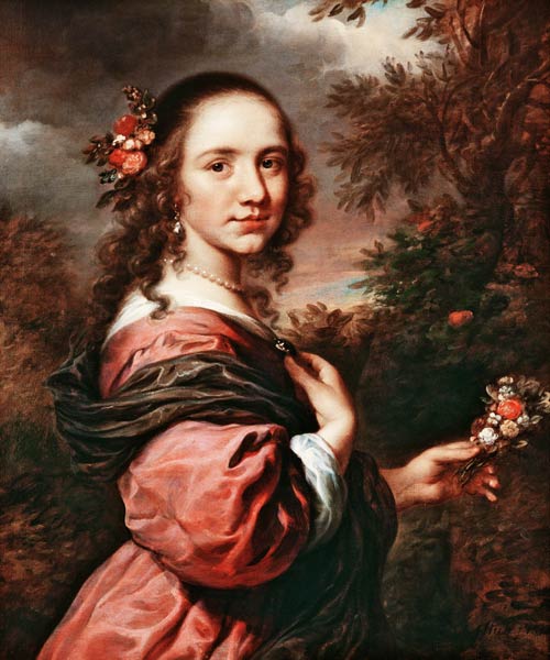 Portrait of a lady à Govaert Flinck