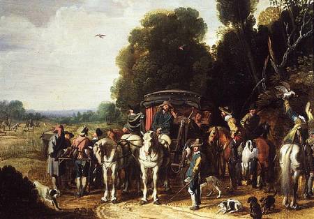 A Hunting Party  (pair with 59985) à Govaert Jansz
