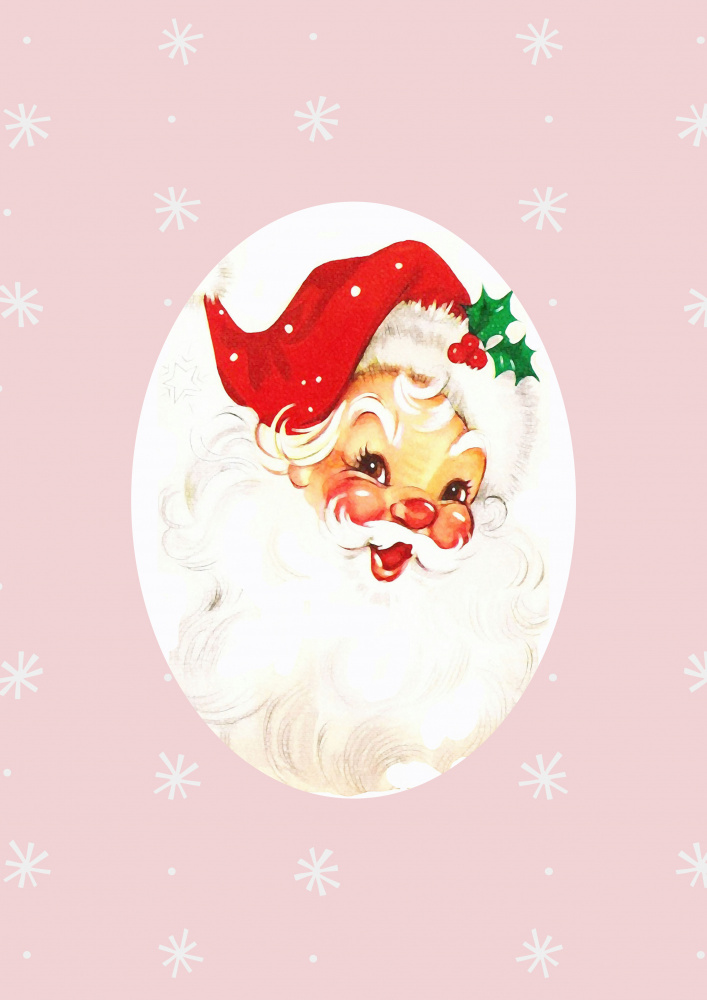 Pink Santa Claus Father Christmas à Grace Digital Art Co