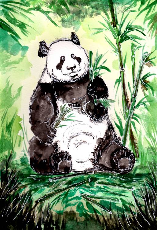 Big Hungry Panda Bear à Sebastian  Grafmann