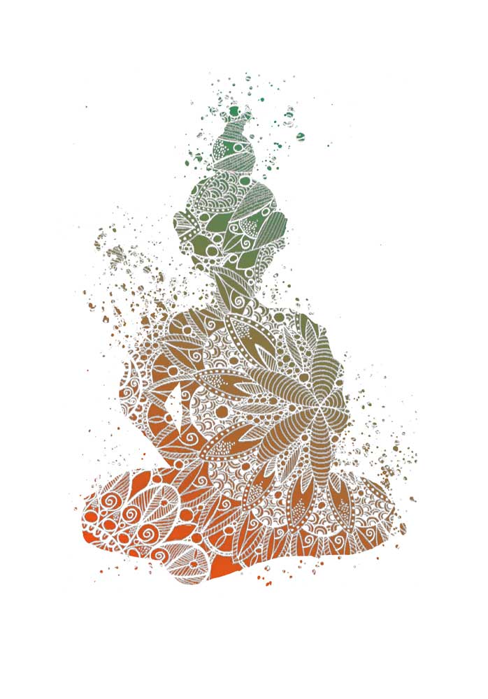 Buddha Mandala Silhouette à Sebastian  Grafmann
