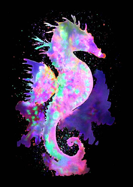 Magic Seahorse Space Nebula à Sebastian  Grafmann