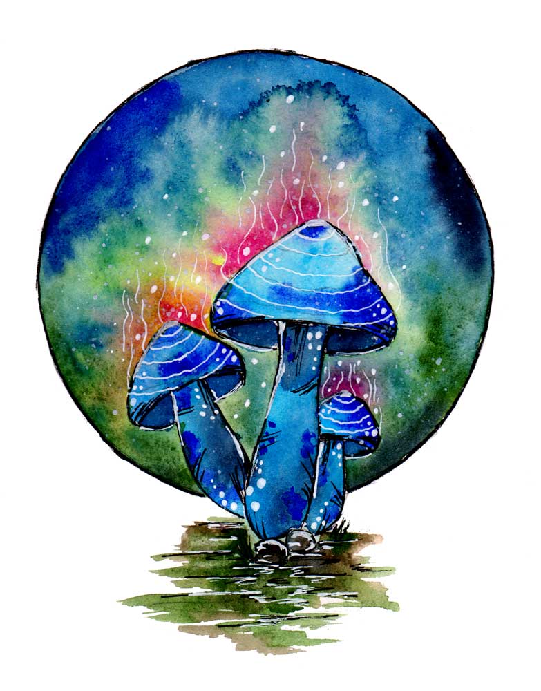 Toxic Blue Mushrooms à Sebastian  Grafmann