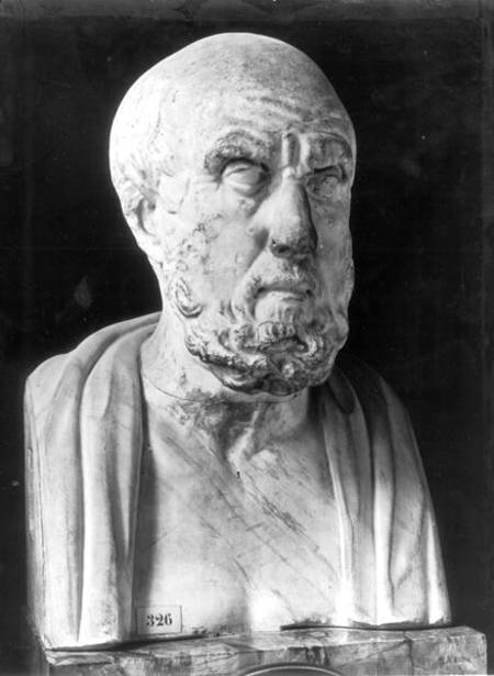 Bust of Hippocrates (c.460-c.377 BC) à Art Grec