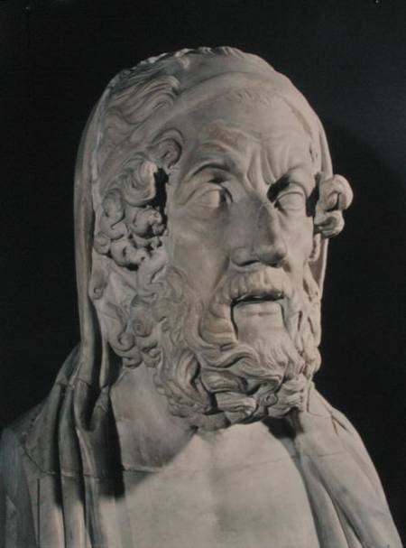 Bust of Homer (c.850-800 BC) à Art Grec